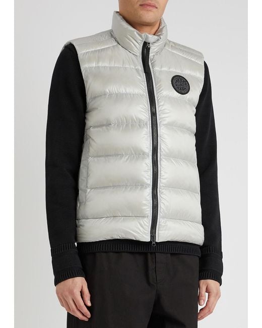 Canada Goose Gray Crofton Quilted Shell Gilet for men