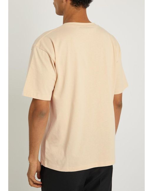 Valentino Garavani Natural Logo-Print Cotton T-Shirt for men
