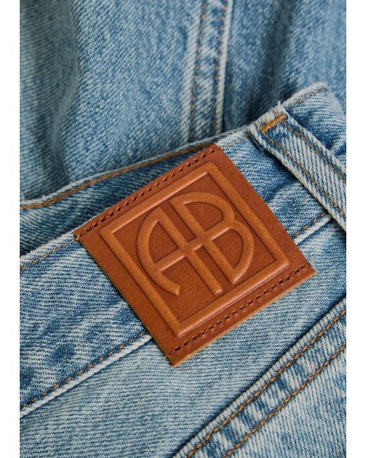 Anine Bing Blue Fritz Barrel-Leg Jeans