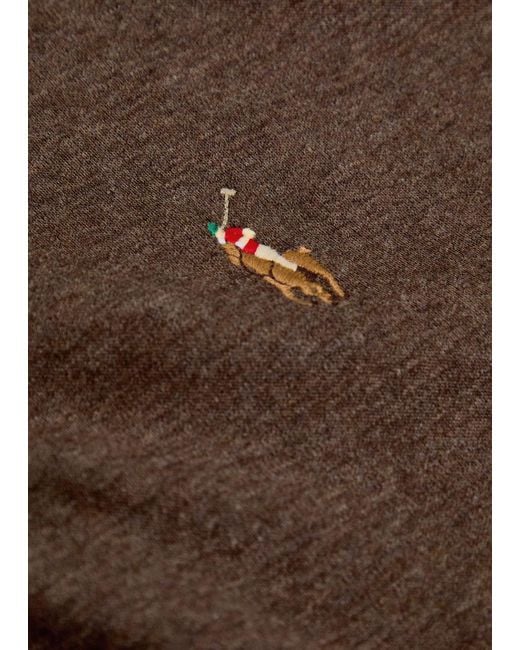 Polo Ralph Lauren Brown Logo-Embroidered Cotton Polo Shirt for men