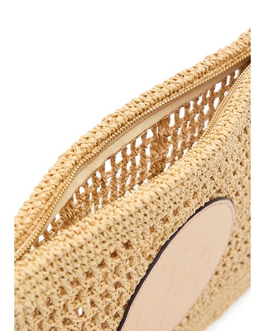 Tory Burch Natural Ella Raffia Clutch