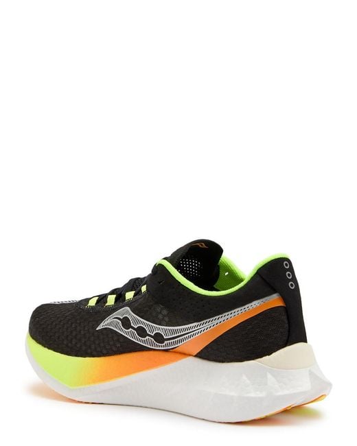 Saucony Green Endorphin Pro 4 Panelled Mesh Trainers for men