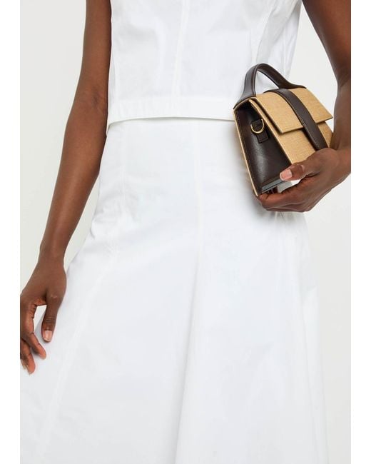 Jacquemus White La Triangle Cotton Midi Skirt