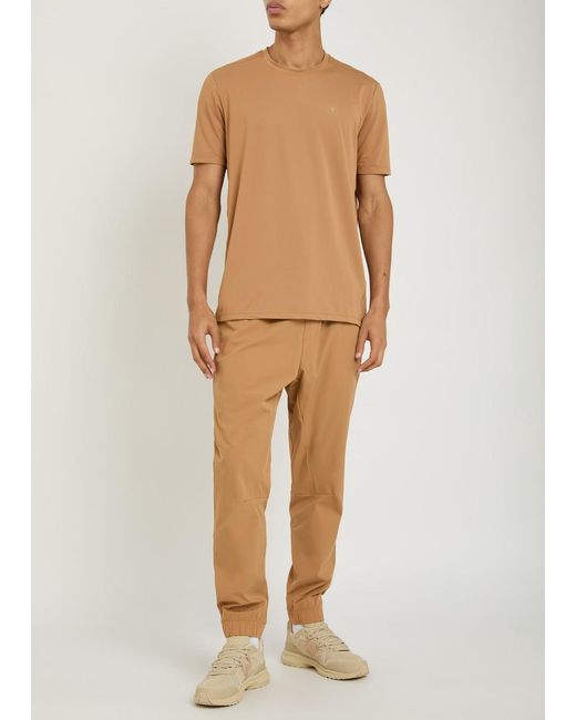 Now You Live Brown Shearsby Logo-Print Jersey T-Shirt for men