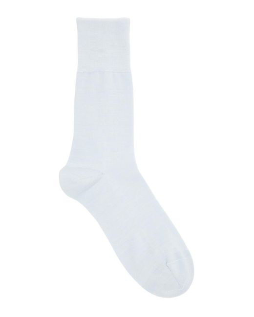 Falke White Airport Wool-blend Socks for men
