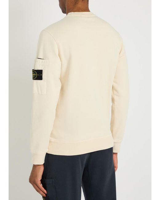 Stone Island Natural Logo Cotton Sweatshirt for men