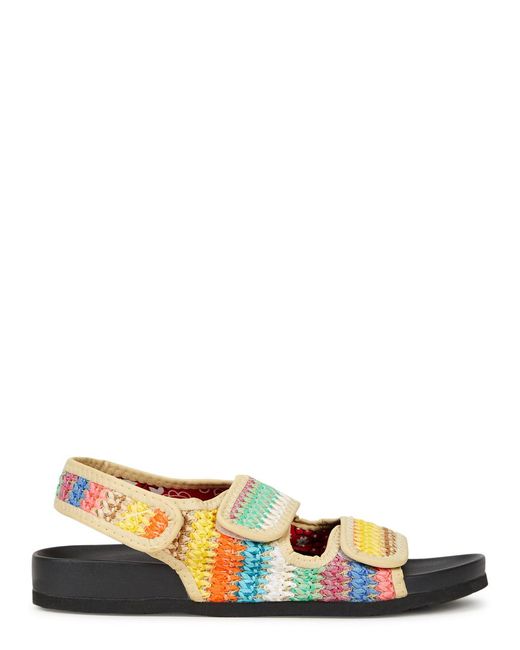 ARIZONA LOVE Multicolor Apache Raffia Sandals, Sandals, Handmade, Size 4