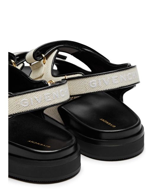Givenchy Black 4g Canvas Sandals