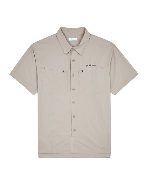 Columbia Gray Mount Logo-Embroidered Nylon Shirt for men