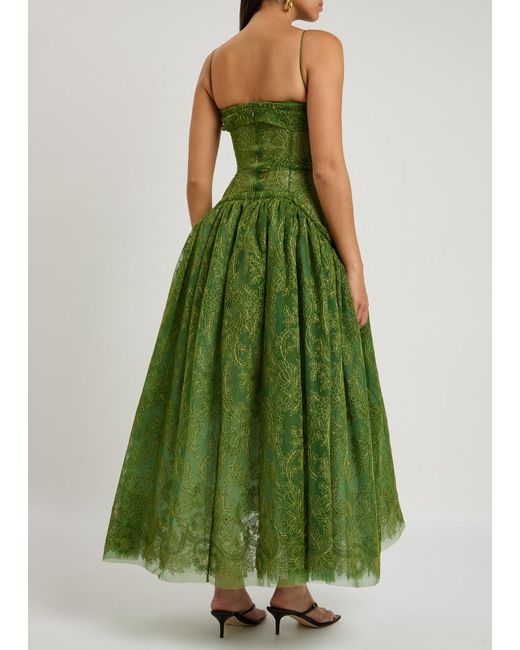 erdem green floral dress ERDEM