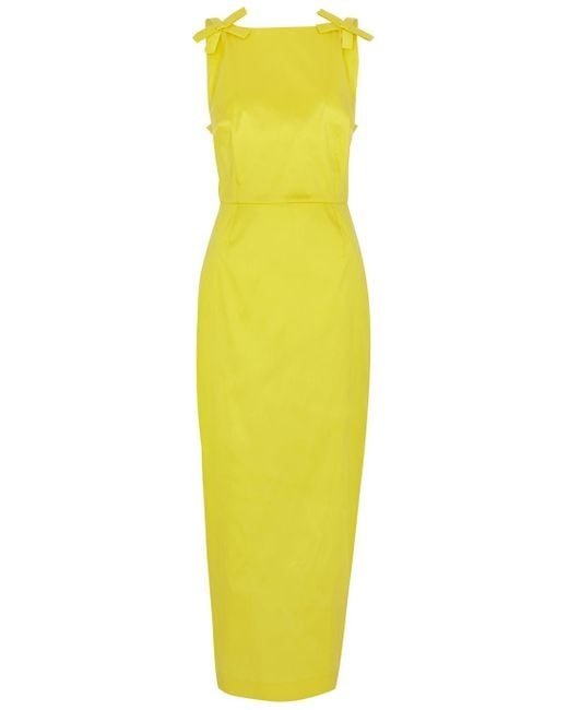 BERNADETTE Yellow Kim Taffeta Maxi Dress, Dress, , Concealed Zip