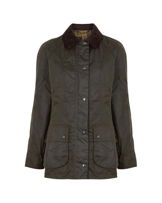 Barbour Green Beadnell Dark Waxed Cotton Jacket