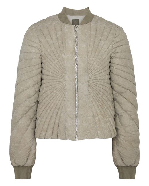 Rick Owens Natural X Moncler Radiance Quilted Shell Jacket for men