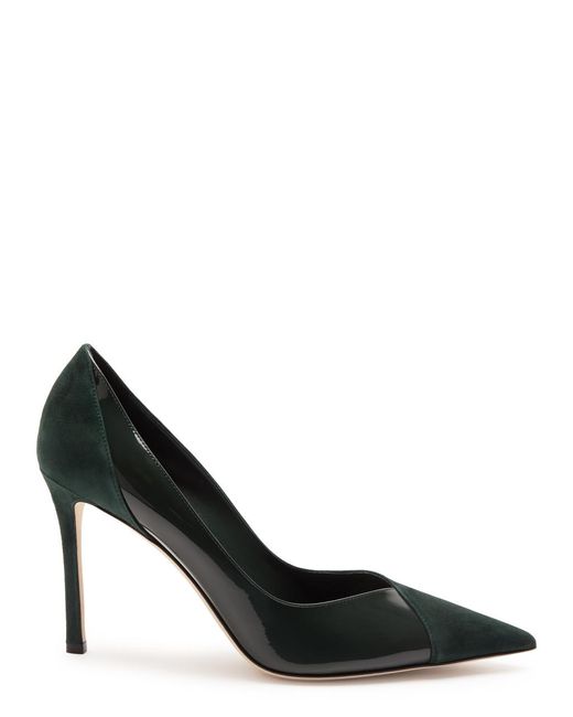 Jimmy Choo Black Cass 95 Suede Pumps