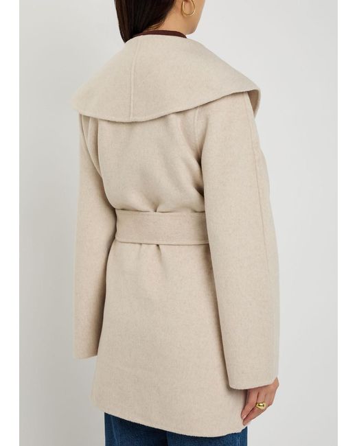 Varley Natural Edgemere Belted Wool-Blend Coat