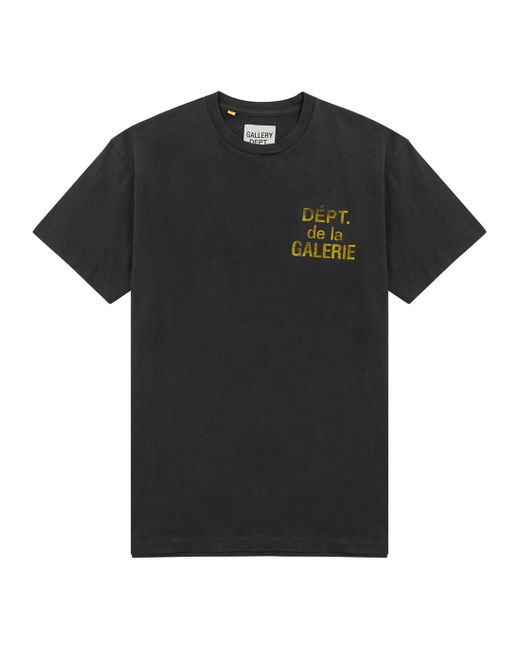 GALLERY DEPT. Black Logo-print Cotton T-shirt for men