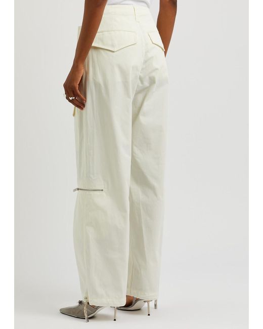Dion Lee White Hiking Cotton-blend Cargo Trousers
