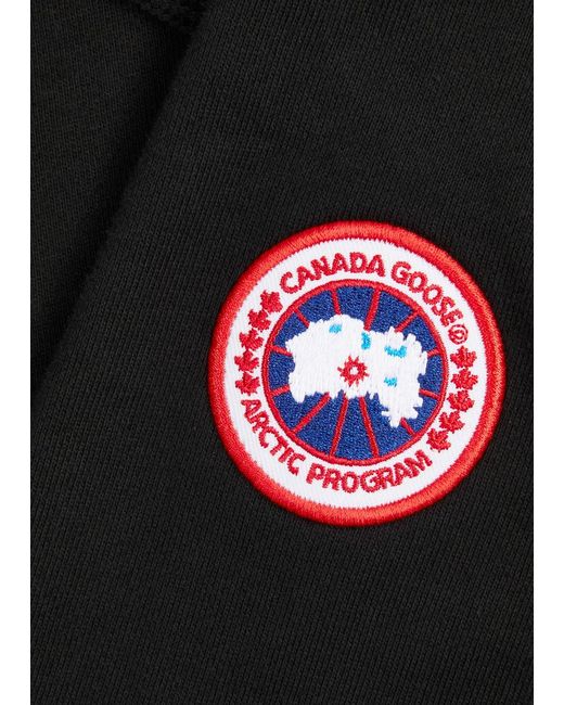 Canada Goose Black Huron Hooded Cotton Sweatshirt for men
