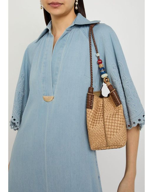 Zimmermann Blue Daylight Embroidered Midi Dress