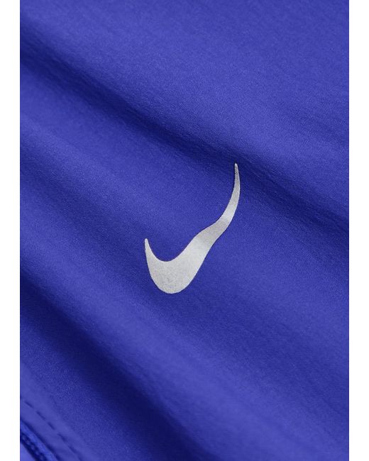 Nike Blue Dri-Fit Hooded Stretch-Nylon Running Jacket for men