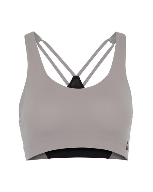 On Shoes Gray Active Stretch-Jersey Bra Top