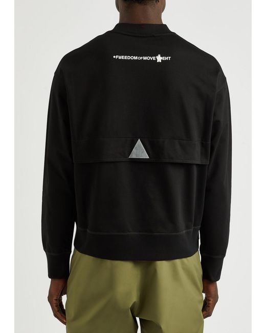 3 MONCLER GRENOBLE Black Day-Namic Logo Cotton Sweatshirt for men