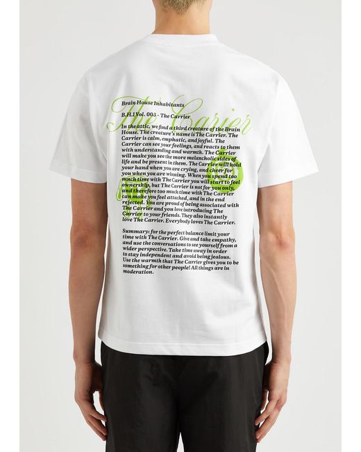 Soulland White Kai B.H.I.T Printed Cotton T-Shirt for men
