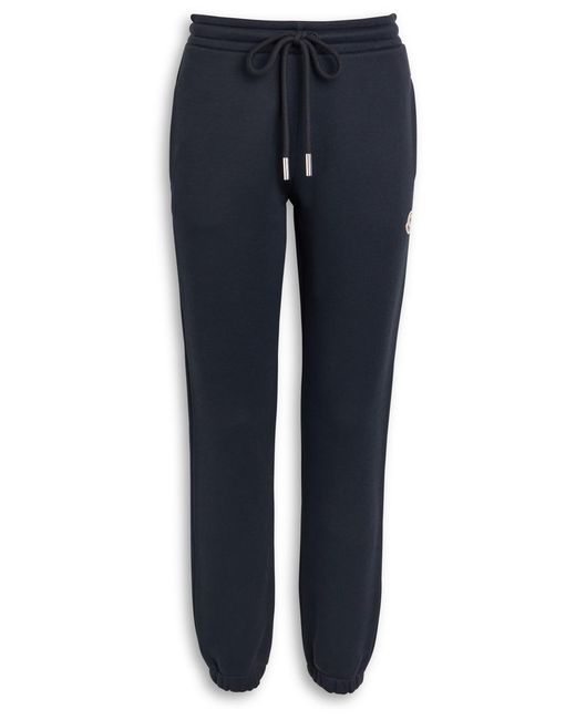 Moncler Blue Logo-Appliquéd Cotton-Blend Sweatpants