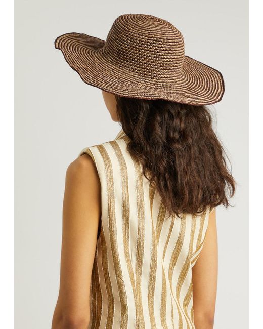 Sensi Studio Brown Panama Straw Hat