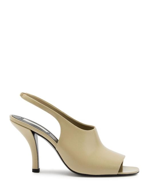 Totême Metallic 90 Slingback Naplack Leather Sandals