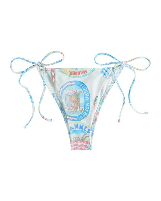 Damson Madder Blue Printed Bikini Briefs