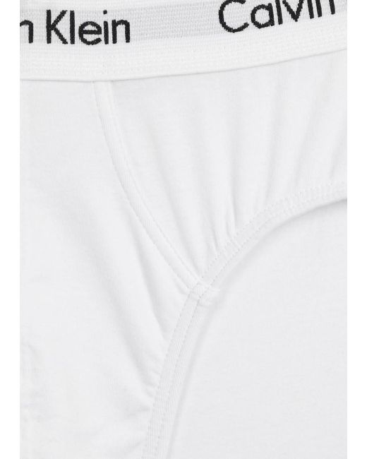 Calvin Klein White Stretch Cotton Briefs for men