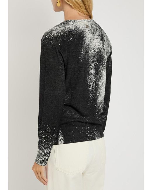 High Gray Amuse Printed Rayon-Blend Top