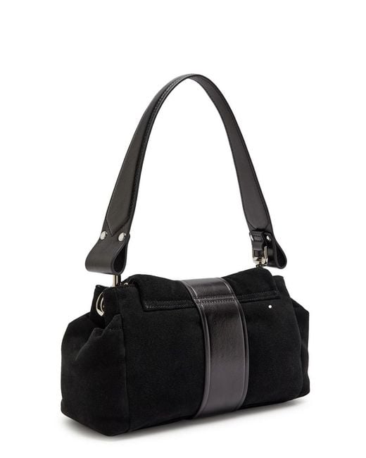 Vivienne Westwood Black Hazel Treasure Suede Shoulder Bag