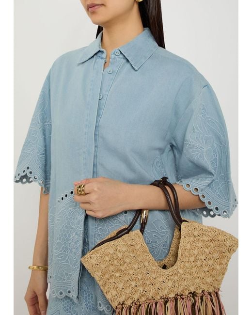 Zimmermann Blue Daylight Embroidered Shirt