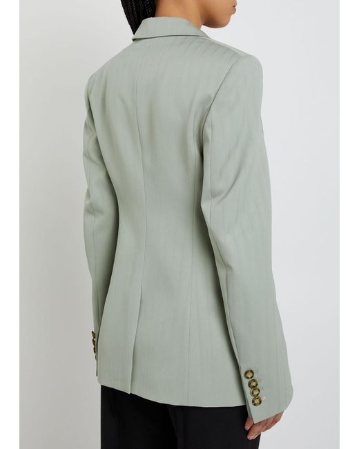 Stella McCartney Gray Single-Breasted Wool Blazer