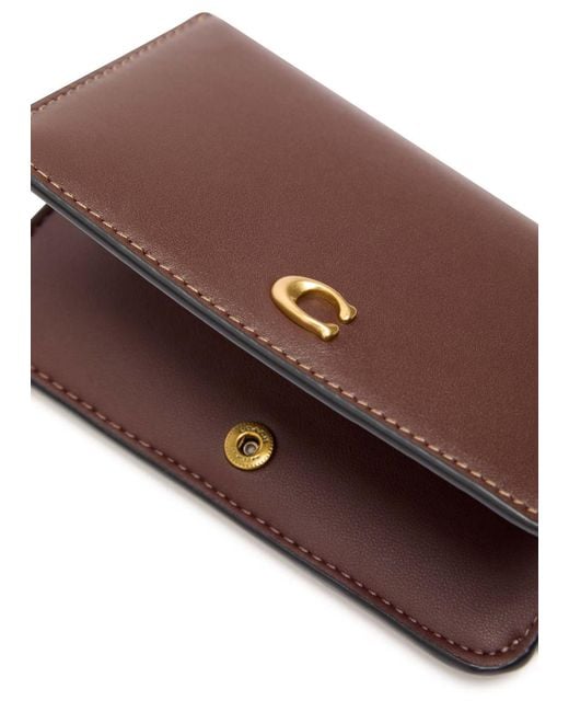 COACH Brown Logo Leather Wallet