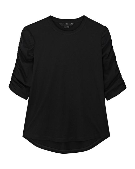 Veronica Beard Black Waldorf Cotton T-shirt