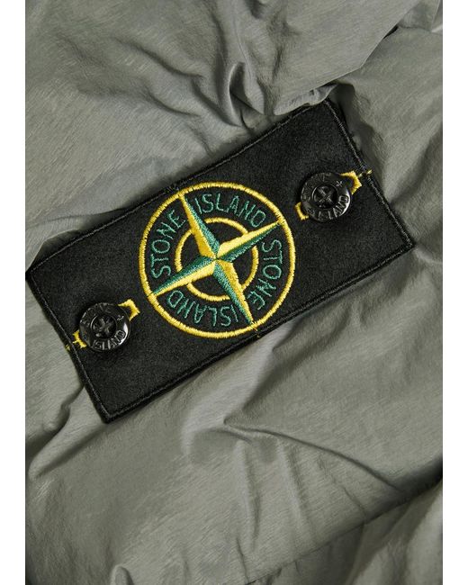 Stone Island Gray Seamless Tunnel Nylon Down Jacket for men