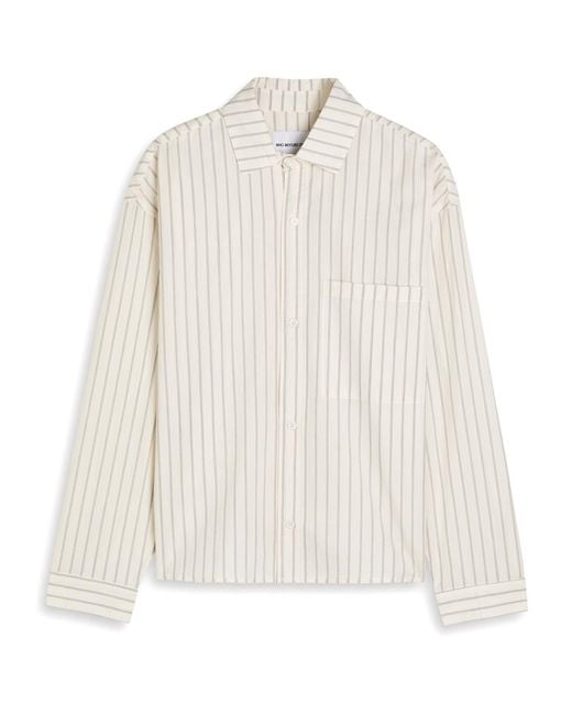 MKI Miyuki-Zoku White Box Dress Striped Seersucker Shirt for men