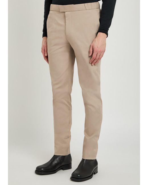 L'Estrange Natural 24 Hour Slim-Leg Cotton-Blend Trousers for men