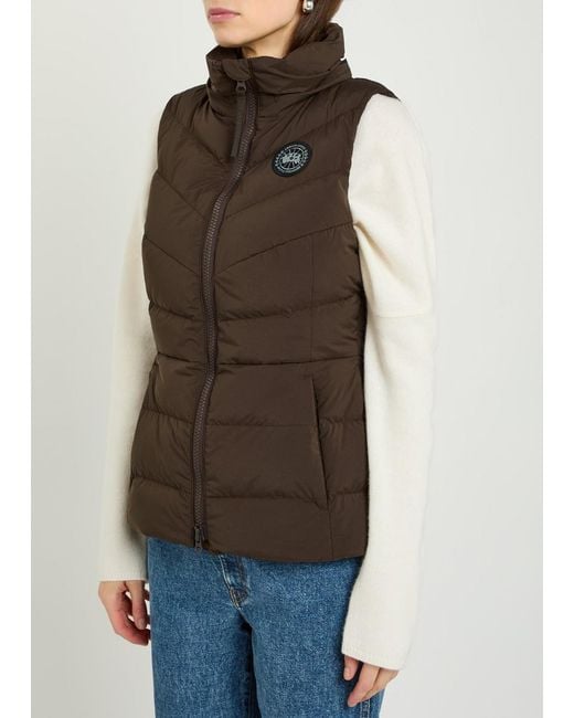 Canada Goose Green Clair Detachable-Hood Padded Shell Gilet