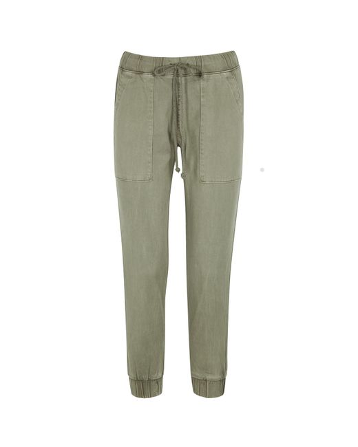 Bella Dahl Green Tencel-Blend Trousers