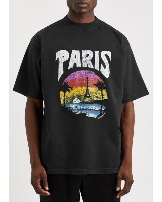 ●送料込●BALENCIAGA●PARIS TROPICAL T-SHIRT Balenciaga Paris Tropical T-Shirt Medium Fit | Neiman Marcus