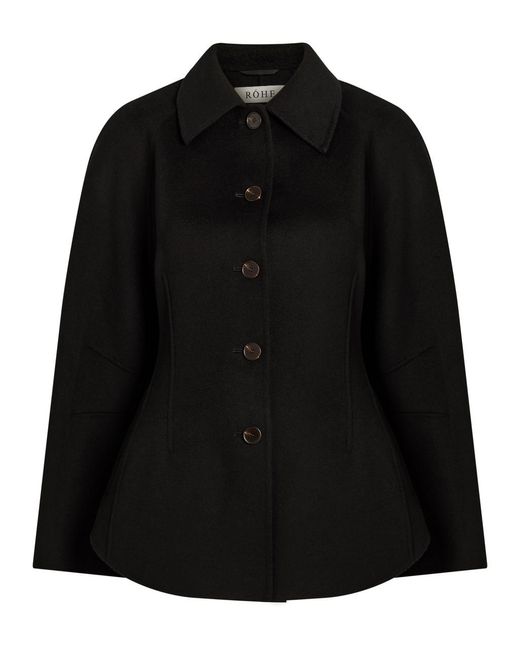 Rohe Black Sculpted Wool Jacket