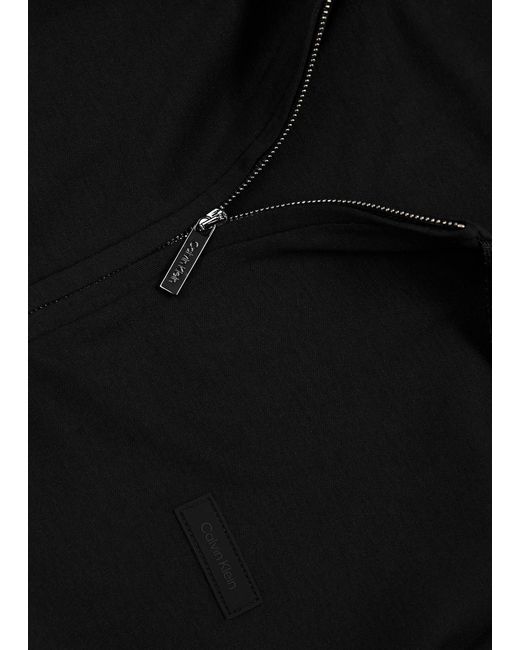 Calvin Klein Black Logo Cotton Polo Shirt for men