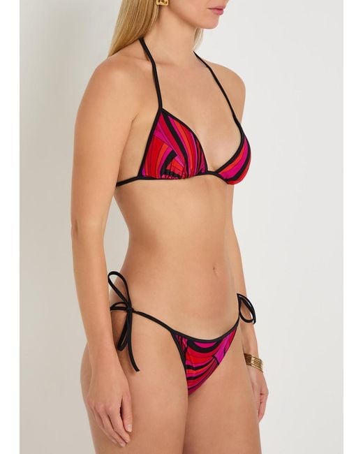 Emilio Pucci Red Printed Bikini Briefs