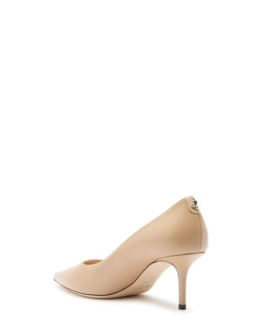 Jimmy Choo Natural Love 65 Smoothed Leather Pumps