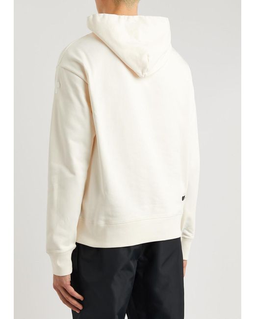 3 MONCLER GRENOBLE White Logo Hooded Cotton Sweatshirt for men