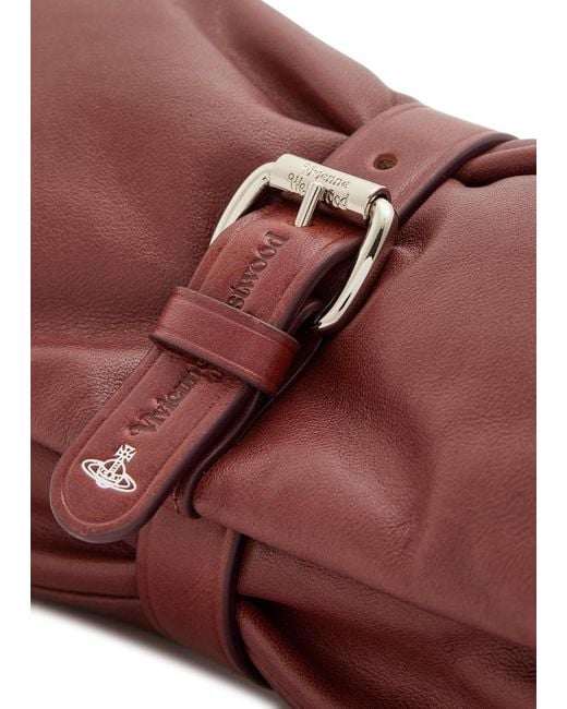Vivienne Westwood Red Hazel Treasure Padded Leather Clutch